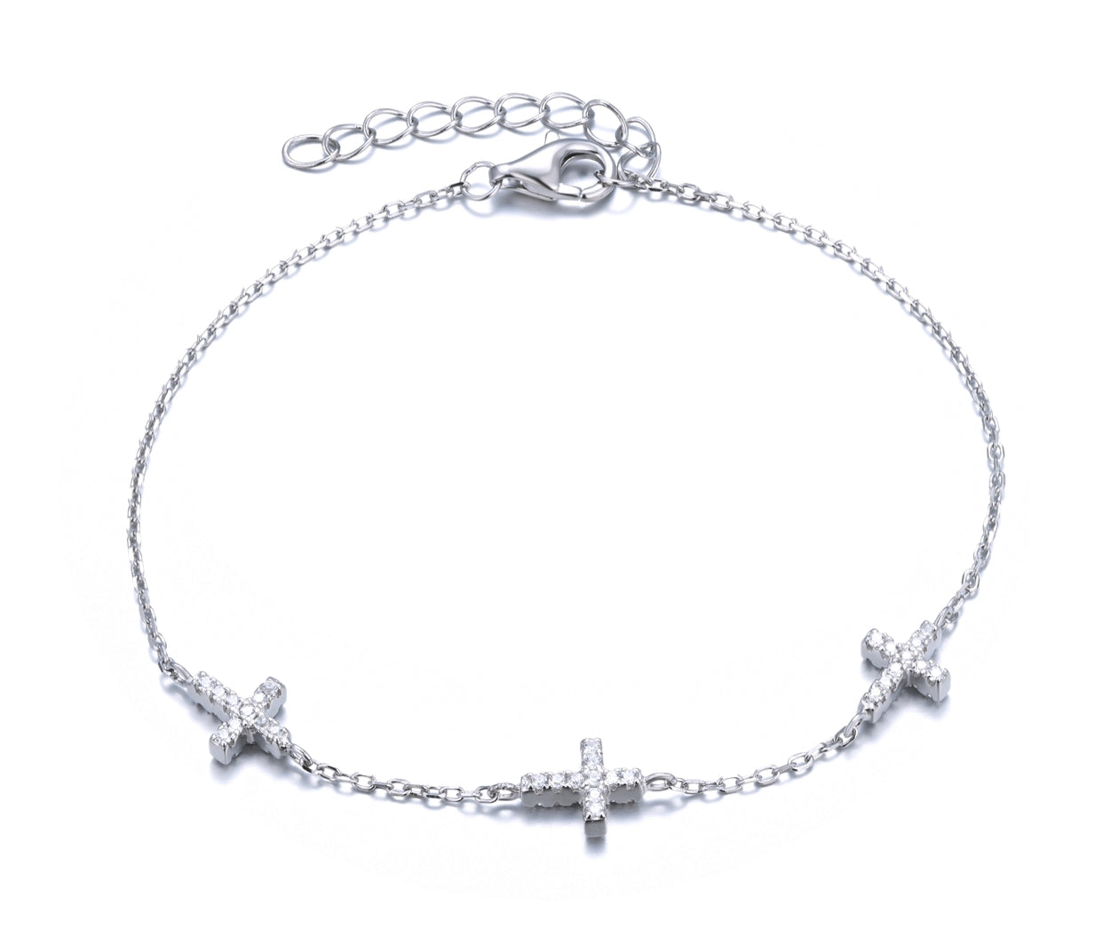 FAITH CROSS SILVER BRACELET