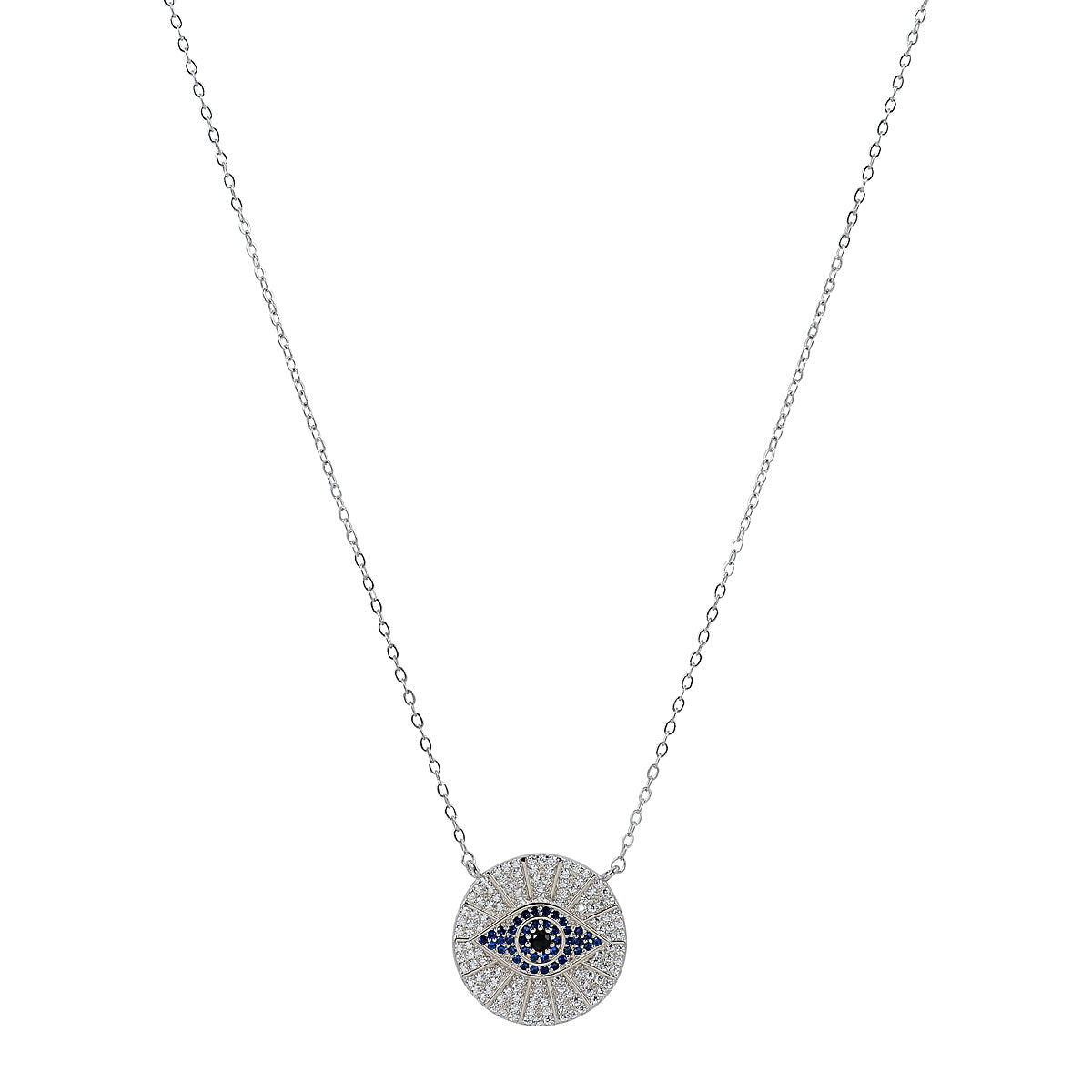 SANDRA EVIL EYE SILVER NECKLACE