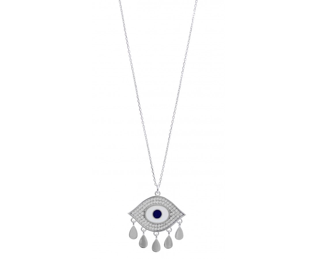 AURORA CRYSTAL EVIL EYE NECKLACE