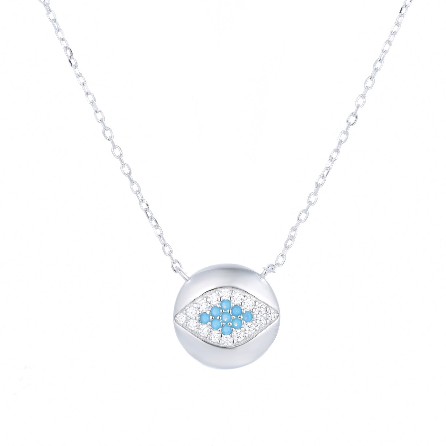 MAYA EVIL EYE SILVER NECKLACE