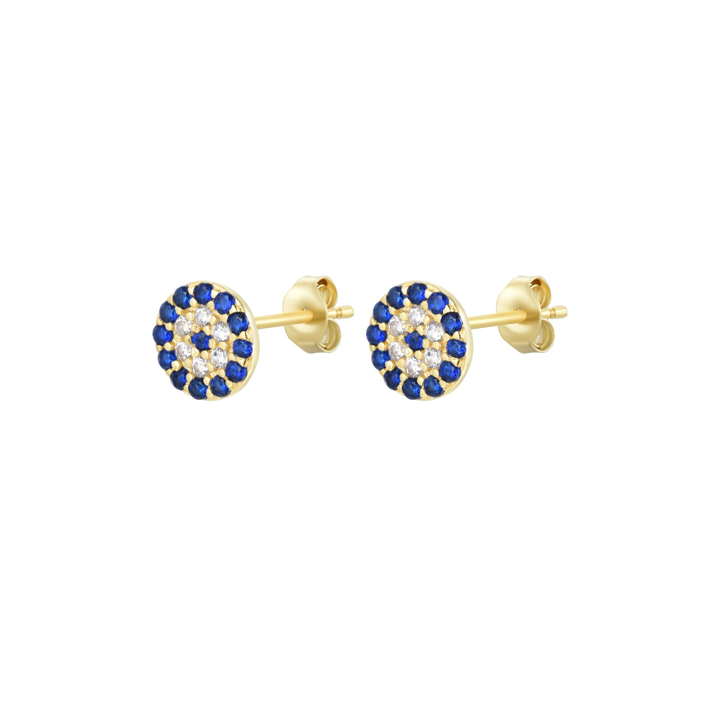 DAVINA MINI EVIL EYE GOLD STUDS