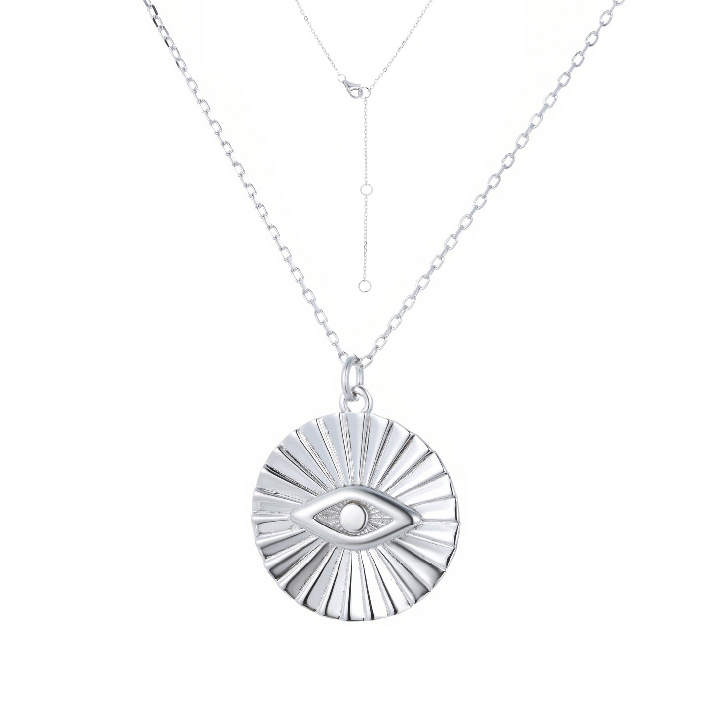 ELIA EVIL EYE SILVER NECKLACE