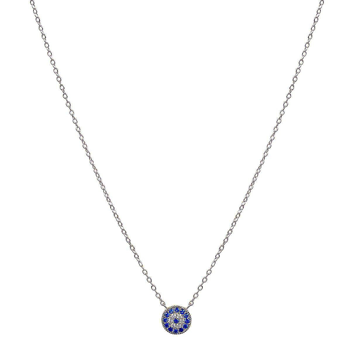 Mini evil eye silver necklace