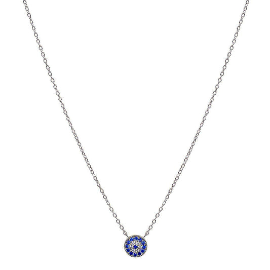 Mini evil eye silver necklace