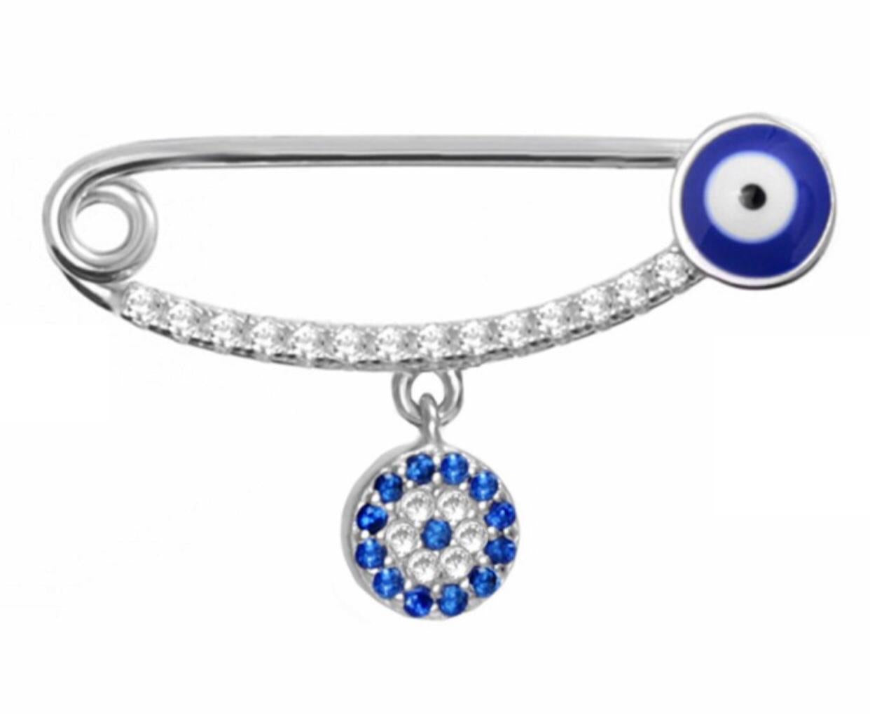 Baby Evil Eye Charm Pin
