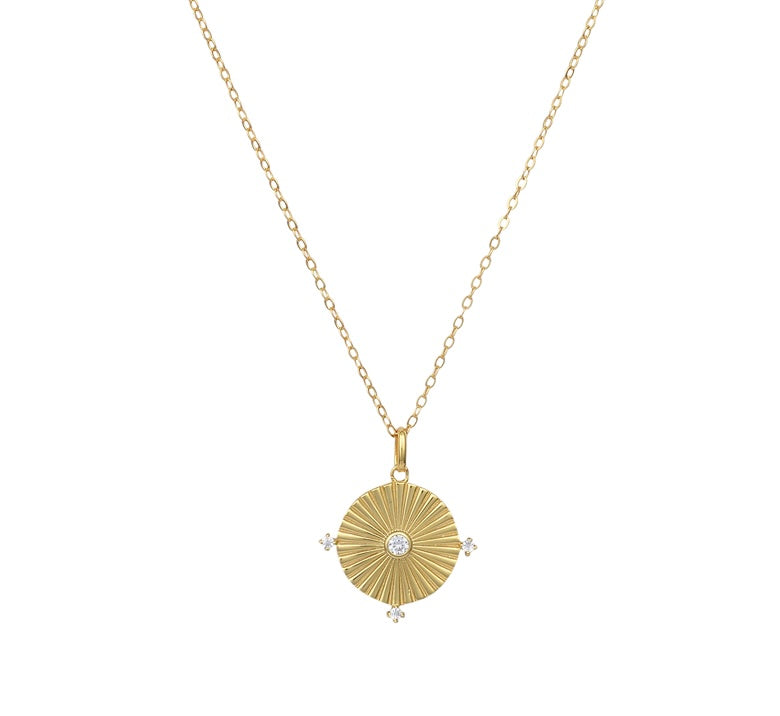 18K GOLD VERMEIL ALBA DISC NECKLACE