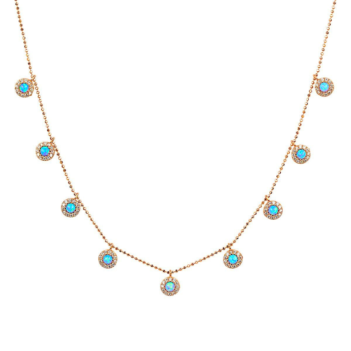 SAMARIA OPAL DROPLET GOLD NECKLACE
