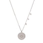Boho vintage evil eye silver necklace 
