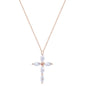 NERIAH CROSS ROSE GOLD NECKLACE