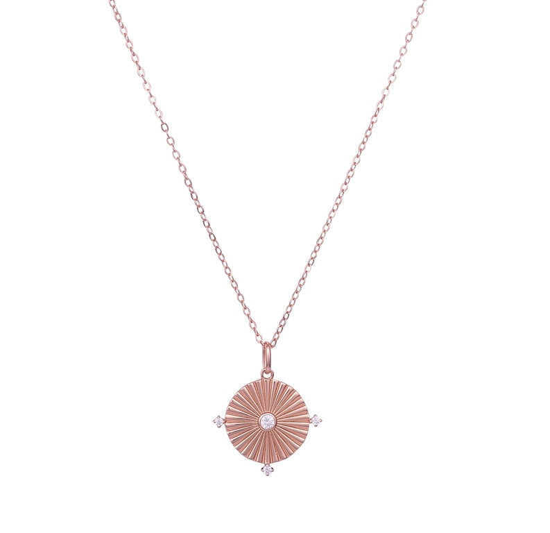 18K ROSE GOLD VERMEIL ALBA DISC NECKLACE