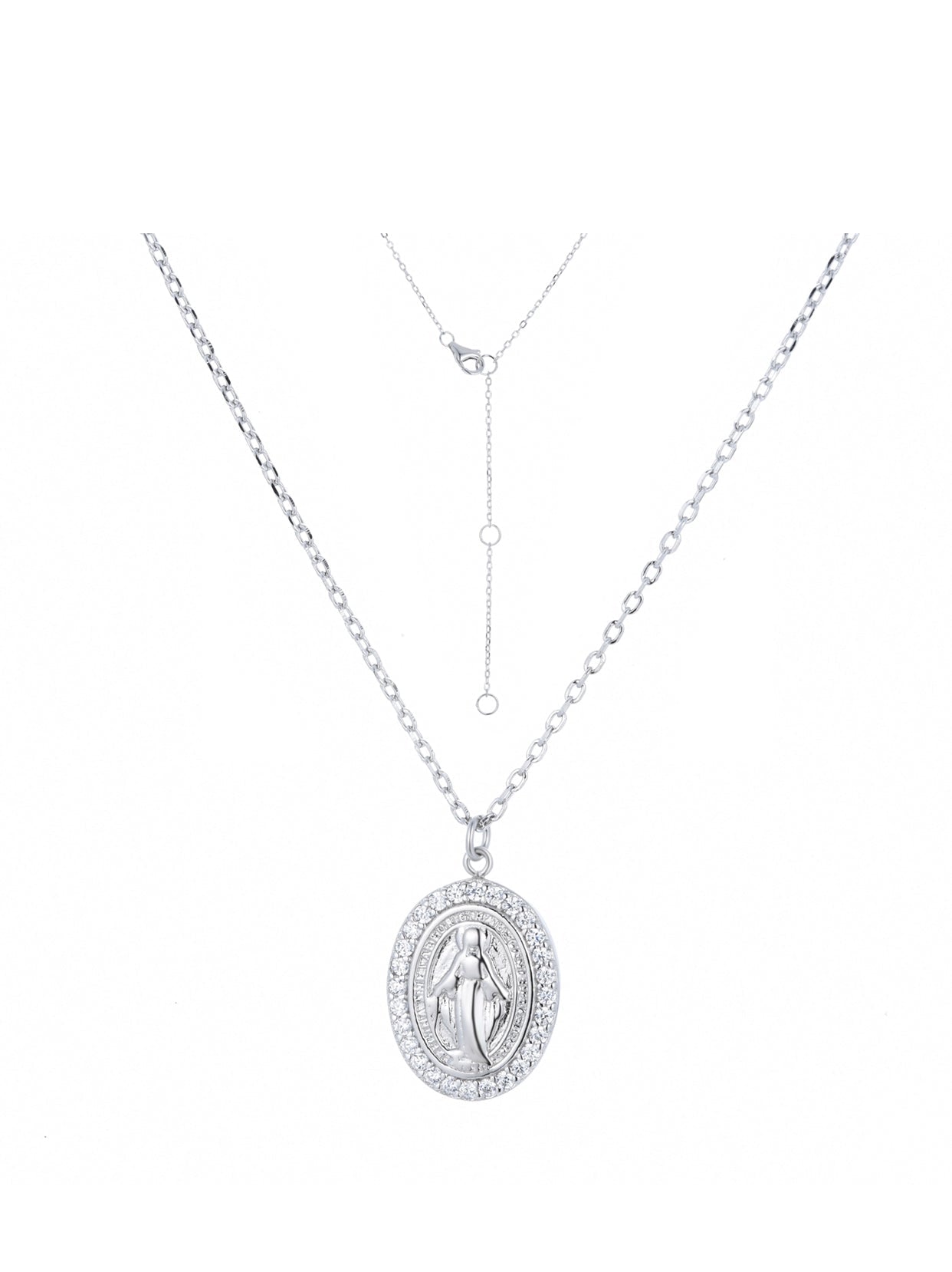 MARY CRYSTAL SILVER NECKLACE