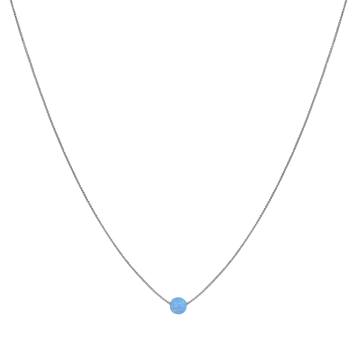 DESTINY LIGHT BLUE OPALITE BALL NECKLACE