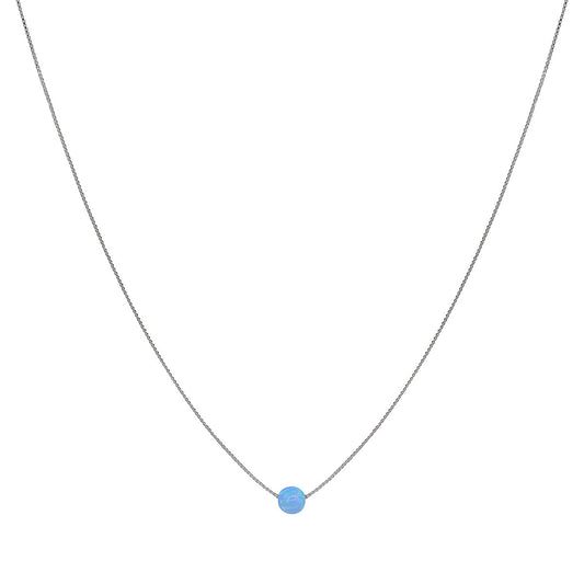 DESTINY LIGHT BLUE OPALITE BALL NECKLACE
