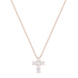 EDEN CRYSTAL CROSS ROSE GOLD NECKLACE