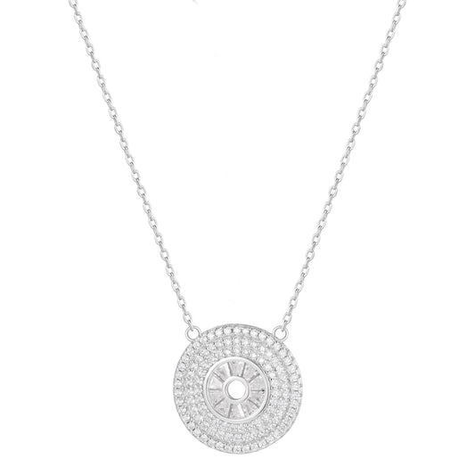 CLARA BAGUETTE SILVER NECKLACE