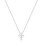 ANISE CRYSTAL MINI CROSS SILVER NECKLACE