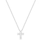 EDEN CRYSTAL CROSS SILVER NECKLACE