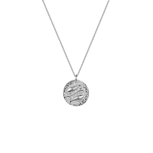 PISCES ZODIAC SILVER NECKLACE