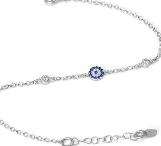 evil eye silver bracelet 