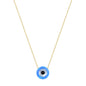 SHYLA OPAL EVIL EYE GOLD NECKLACE