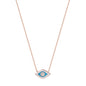 rose gold evil eye necklace 
