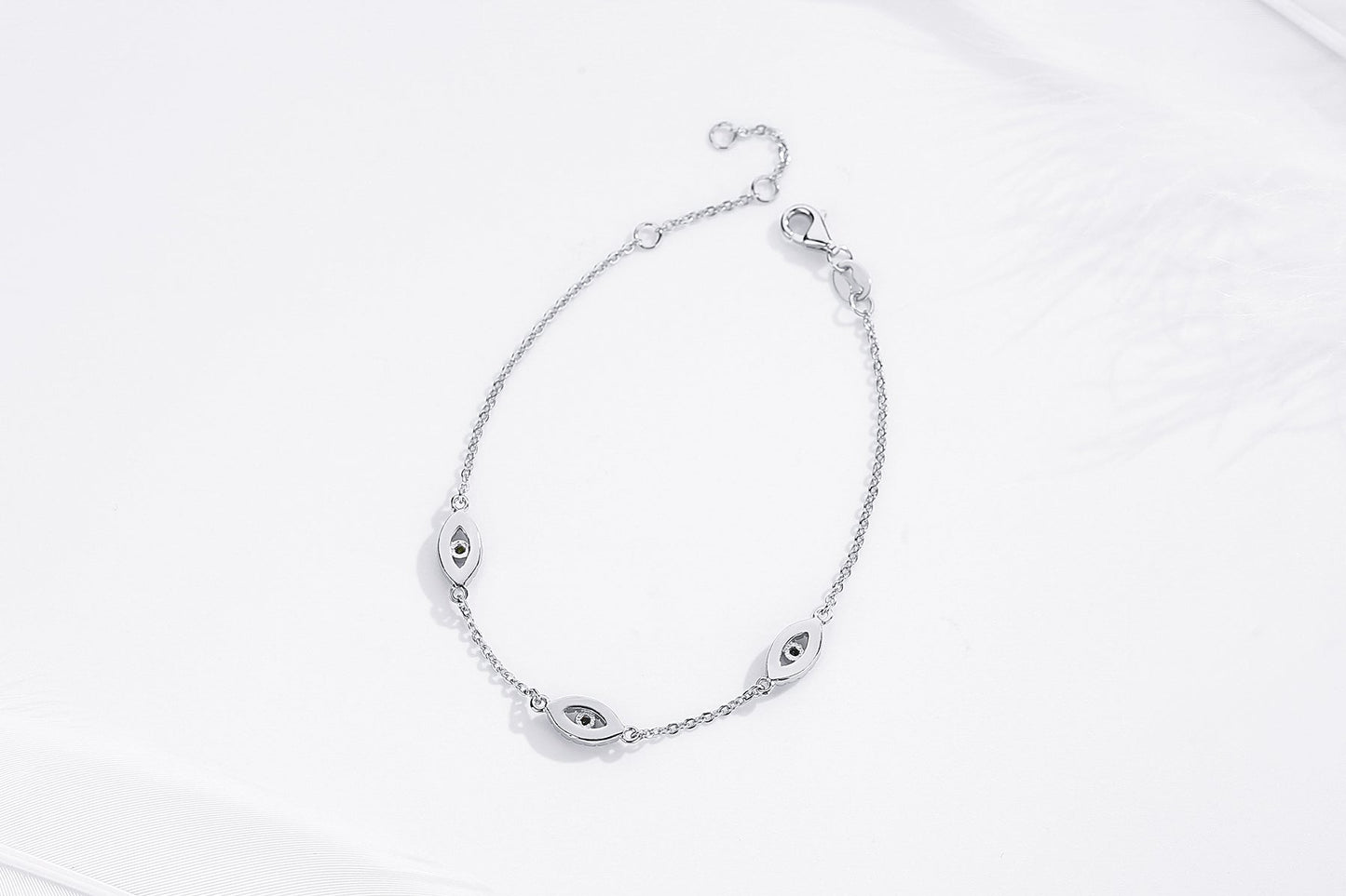 CHARLIZE EVIL EYE SILVER BRACELET