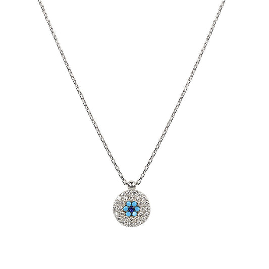 aleki turquoise evil eye silver necklace 