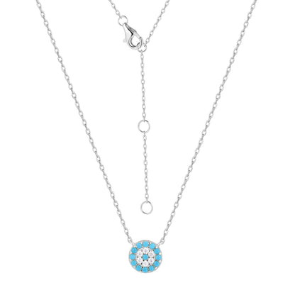 CIANA EVIL EYE SILVER NECKLACE