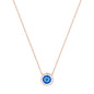 light blue evil eye rose gold necklace 