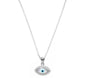 MOTHER OF PEARL EVIL EYE NECKLACE
