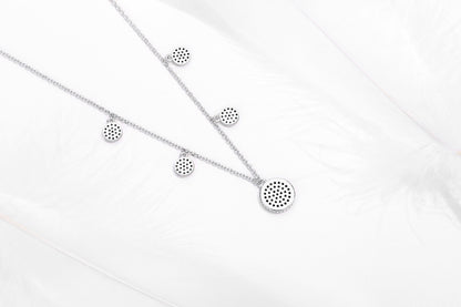 IVY EVIL EYE CHARM SILVER NECKLACE