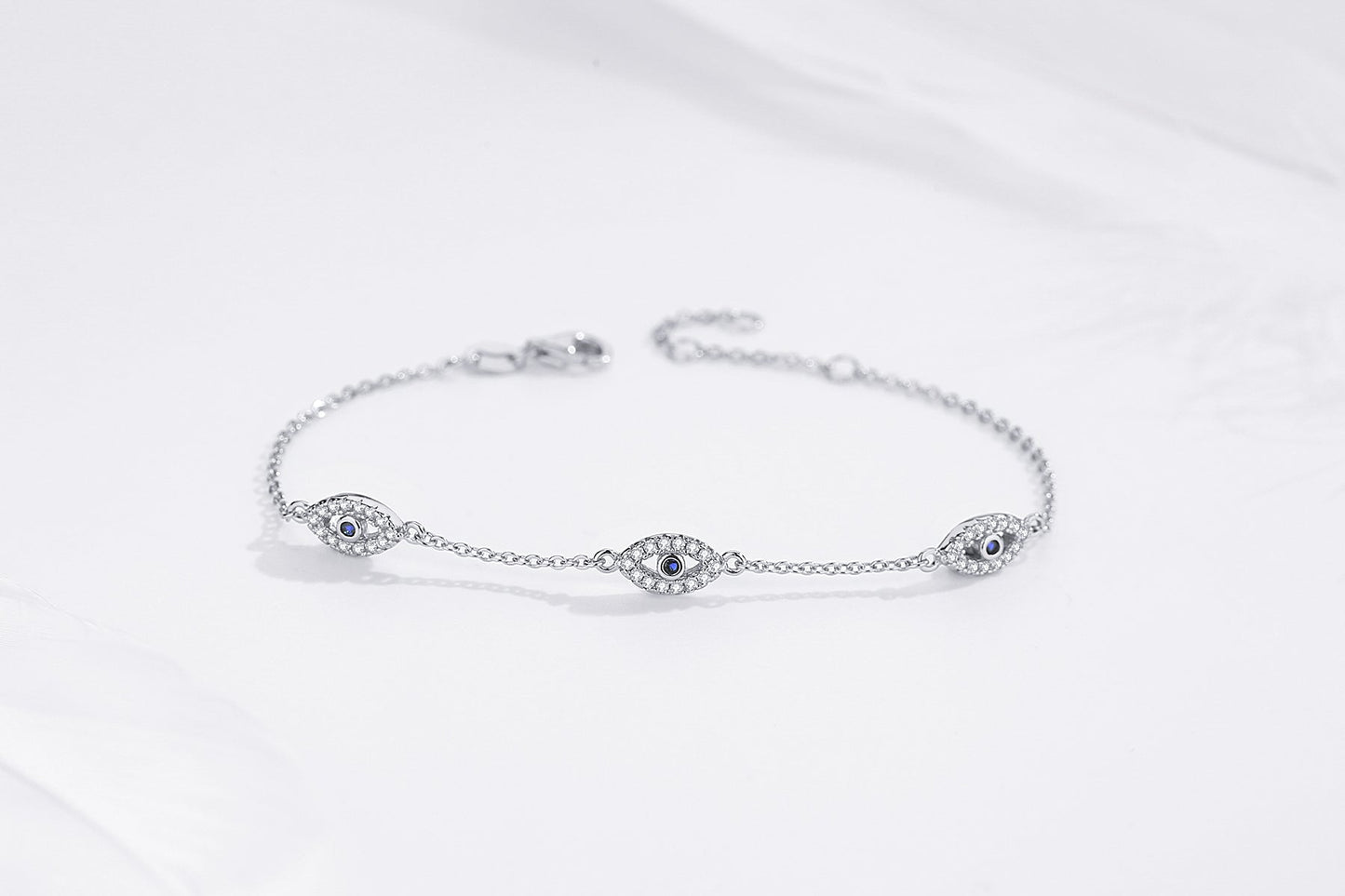 CHARLIZE EVIL EYE SILVER BRACELET