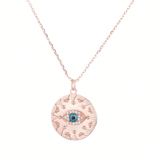 MEDUSA EVIL EYE ROSE GOLD NECKLACE
