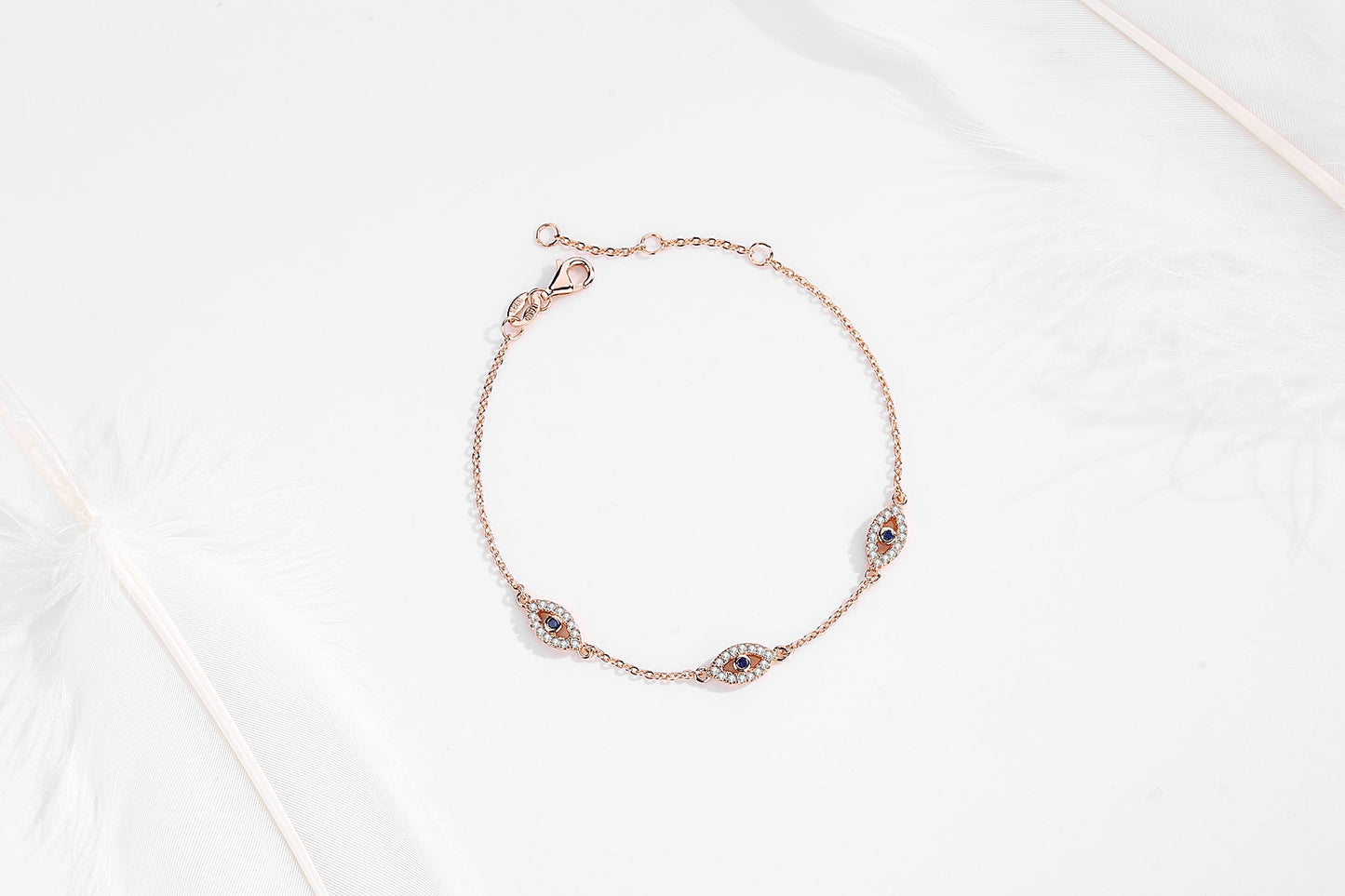 CHARLIZE EVIL EYE ROSE GOLD BRACELET