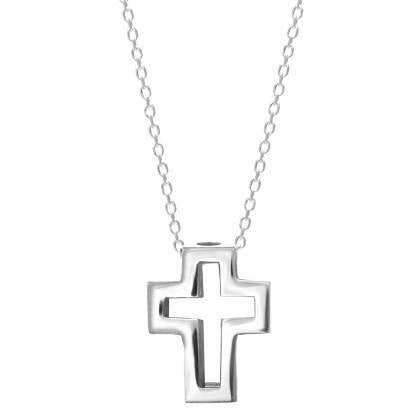 cut out cross necklace