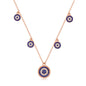 IVY EVIL EYE CHARM ROSE GOLD NECKLACE