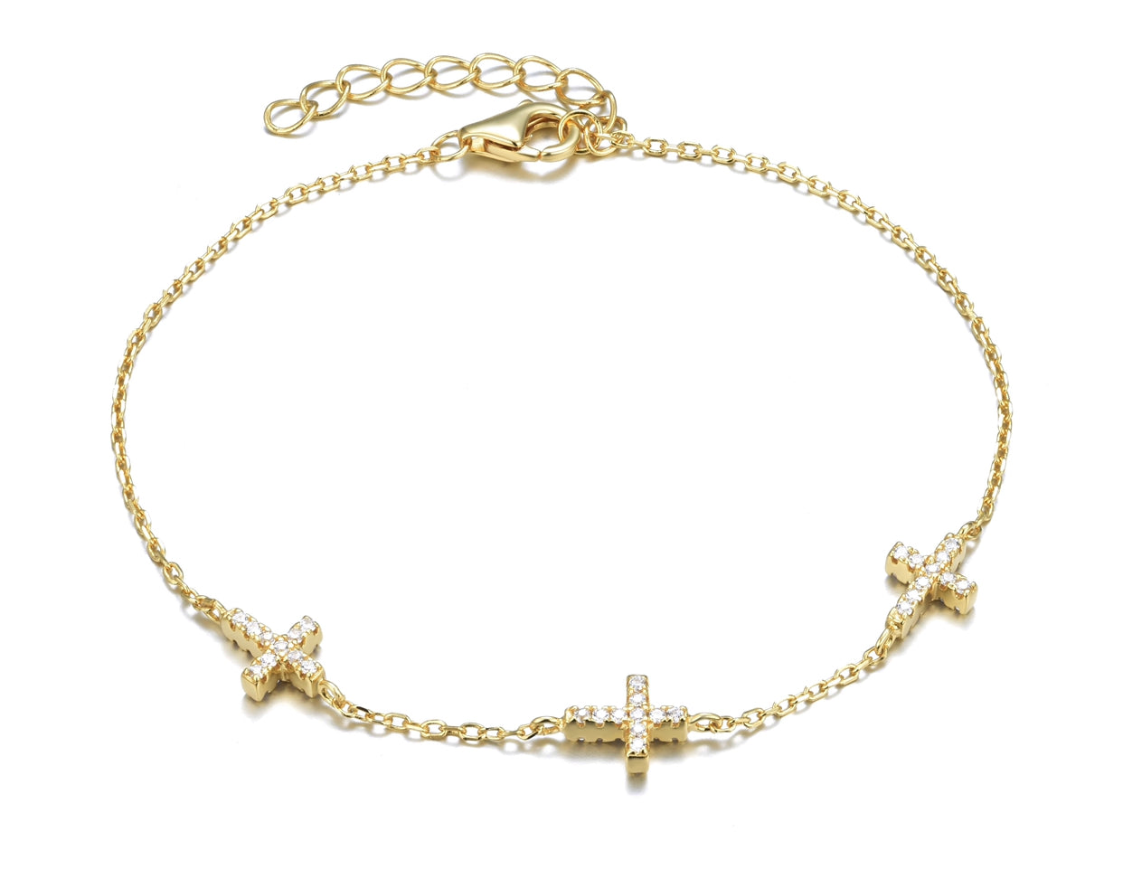 FAITH CROSS GOLD BRACELET