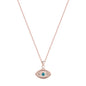 ZALIA EVIL EYE ROSE GOLD NECKLACE
