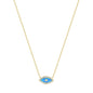 blue opal evil eye gold necklace