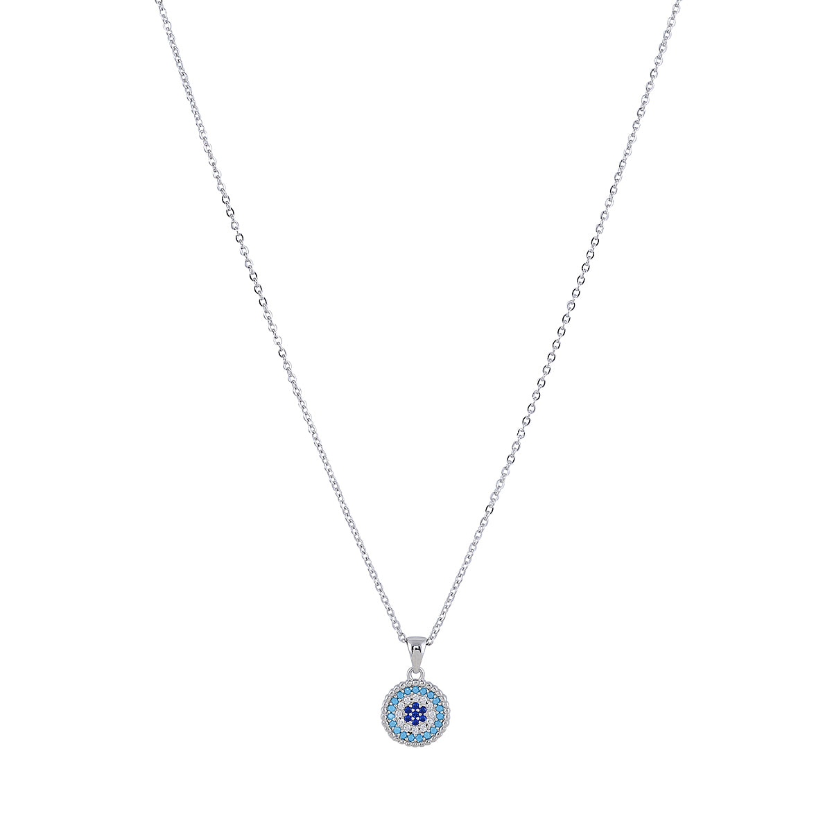 CRETE EVIL EYE SILVER NECKLACE