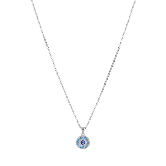 CRETE EVIL EYE SILVER NECKLACE