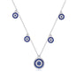 IVY EVIL EYE CHARM SILVER NECKLACE