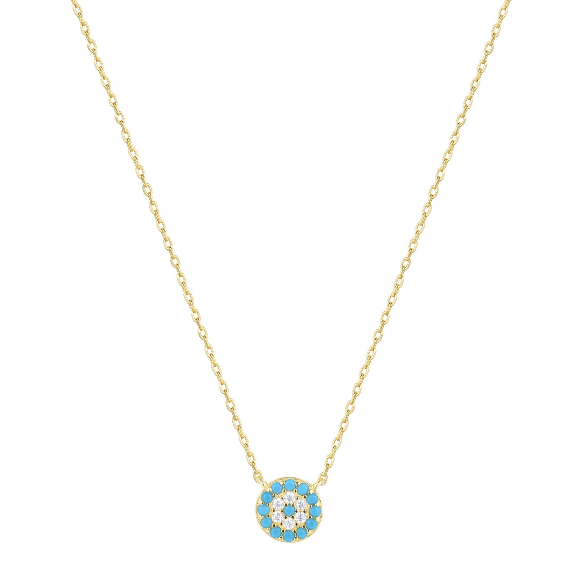 white beaded turquoise evil eye gold necklace