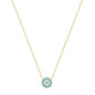 white beaded turquoise evil eye gold necklace