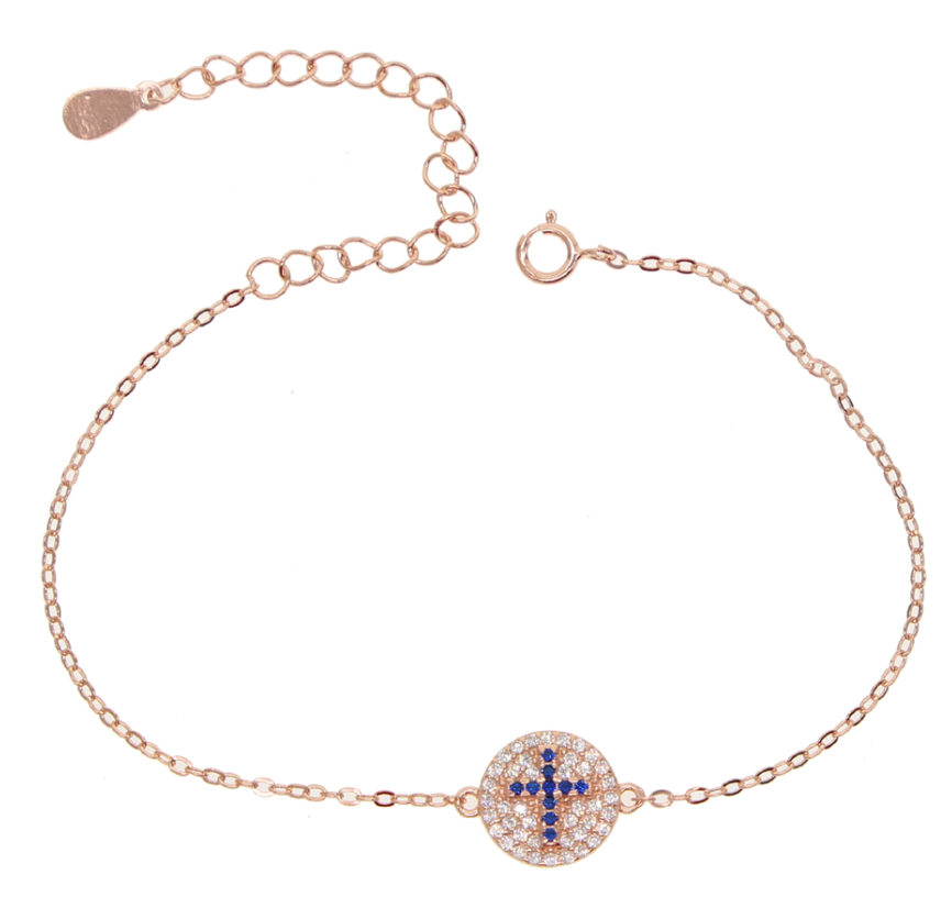 BLUE CROSS ROSE GOLD BRACELET