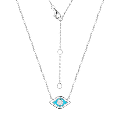 AVINA EVIL EYE SILVER NECKLACE