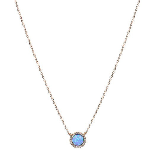 HAVANA ROUND OPAL GOLD NECKLACE
