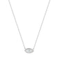 white opal evil eye silver necklace