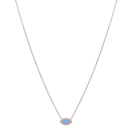 KALANI TURQUOISE EYE ROSE GOLD NECKLACE