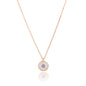 mini evil eye rose gold necklace
